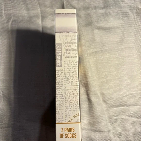 2/$30 Harry Potter box set 2 pairs of socks. Sz 4-10 cream  & pair burgundy - Picture 4 of 5